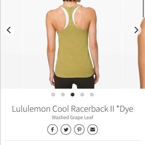 Lululemon Cool Racerback Dye size 6
